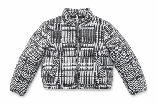 Marks and Spencer Girls Black Check Puffer Jacket 7 Years
