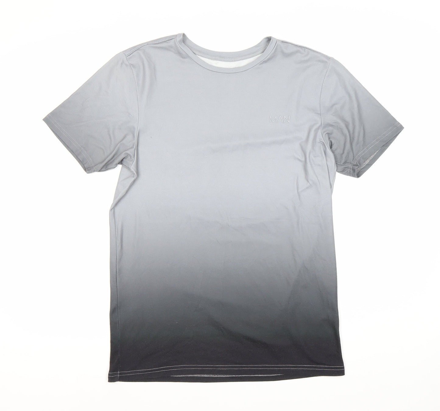 MAN Men’s Grey Crew Neck Short Sleeve T-Shirt - Size S