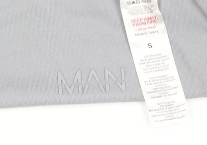 MAN Men’s Grey Crew Neck Short Sleeve T-Shirt - Size S