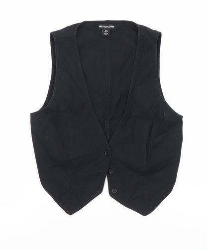 PrettyLittleThing Women's Black Waistcoat Size 8