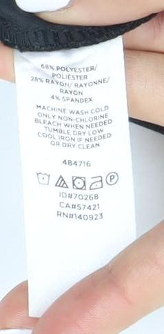 LOFT Women's Black Check Trousers Size 8 for Casual & Workwear