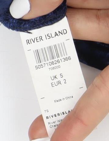 Womens UK Size S River Island Blue Cardigan Jumper