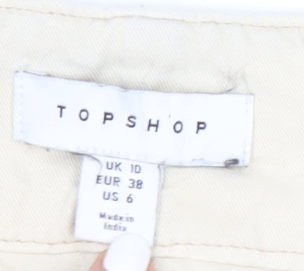 Topshop Women’s Beige Jeans Size 10