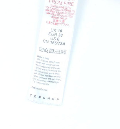 Topshop Women’s Beige Jeans Size 10