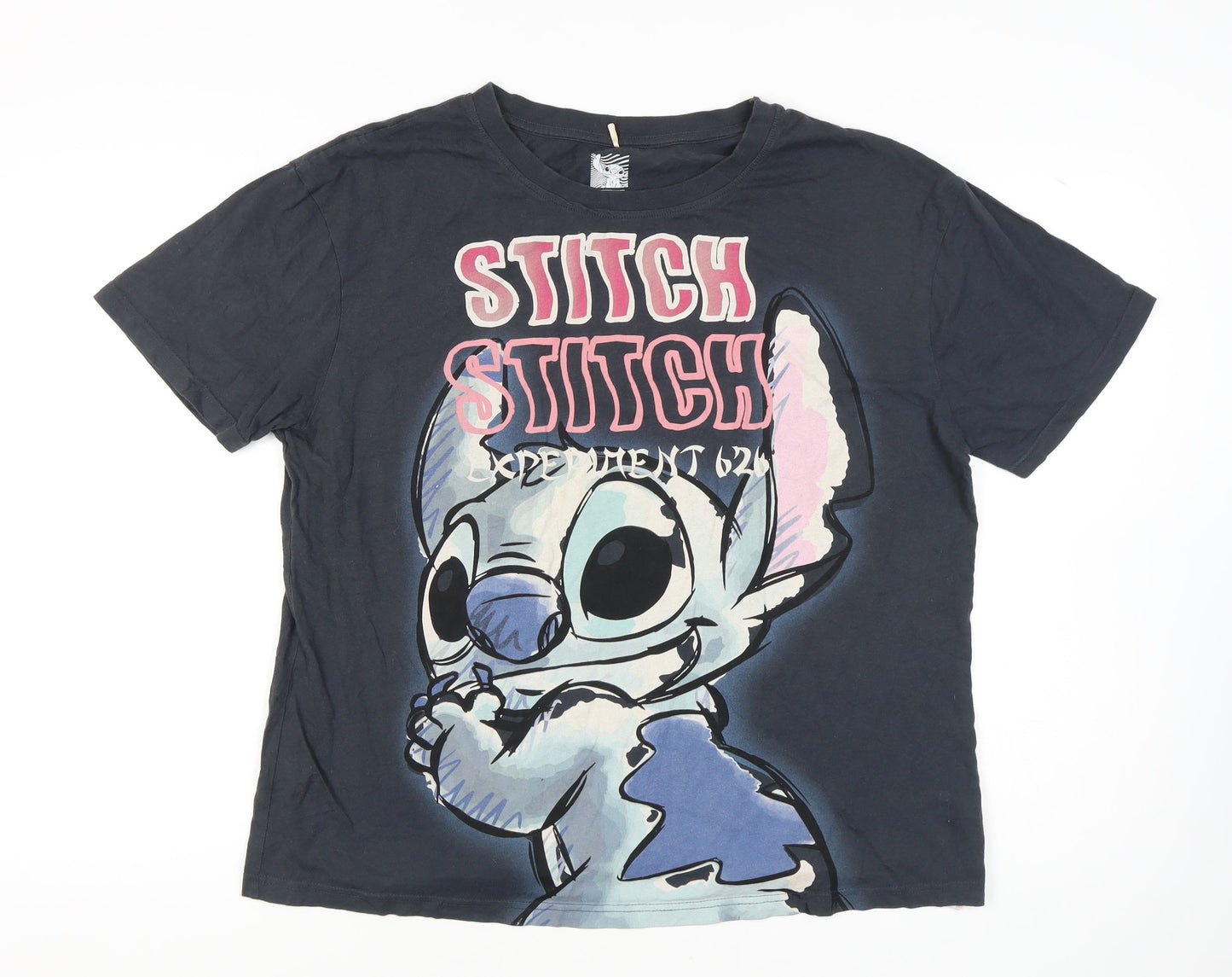Unisex Adults UK Size M Disney Black  T-Shirt