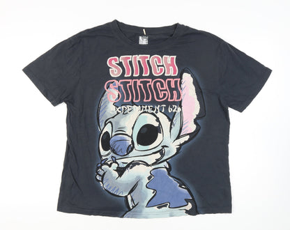 Unisex Adults UK Size M Disney Black  T-Shirt