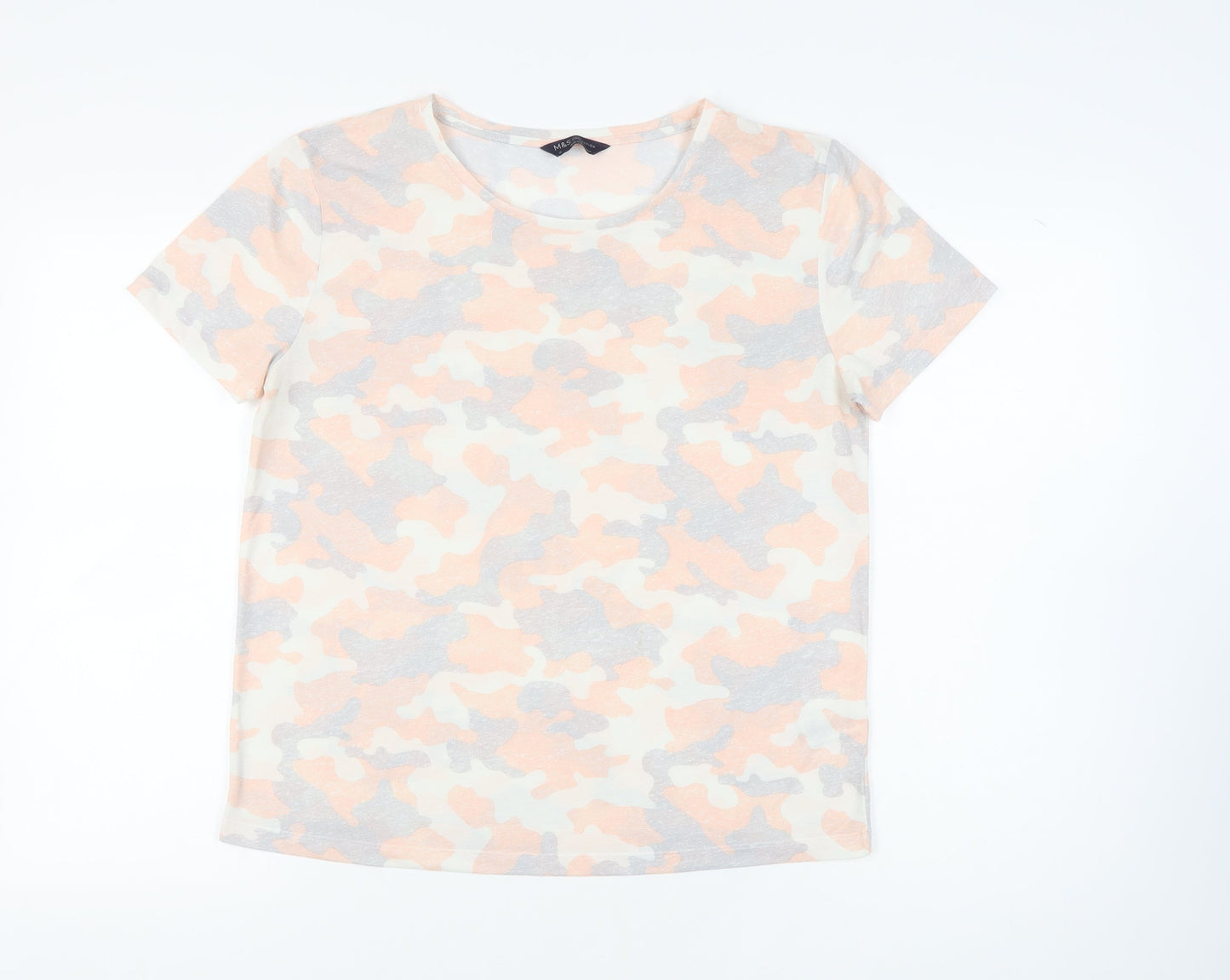 Womens UK Size 12 Marks and Spencer Multicoloured Basic T-Shirt
