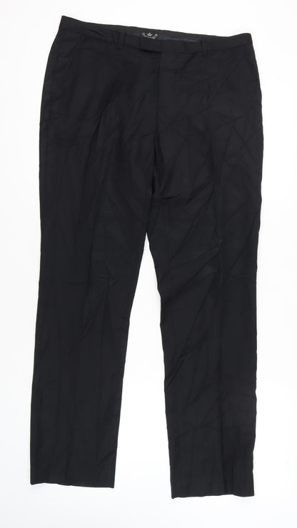 River Island Men's Black Trousers Size 34