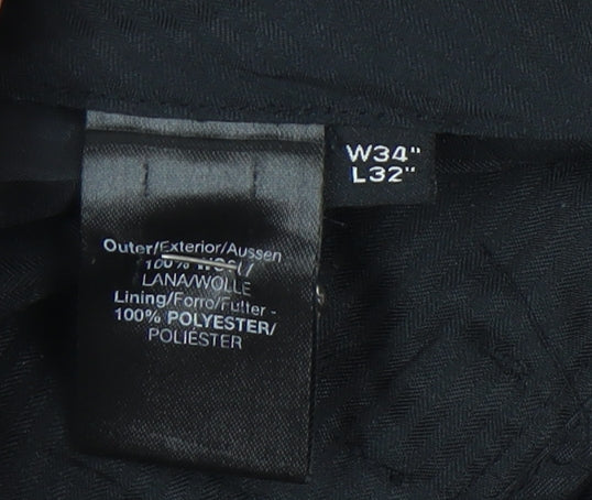 River Island Men's Black Trousers Size 34