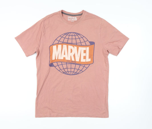 Marvel Pink Men's Medium T-Shirt, Graphic Print, Short Sleeve