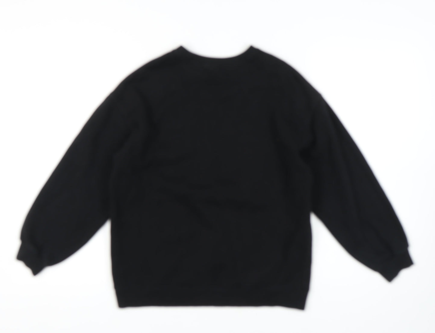 H&M Unisex Black XS Pullover Sweatshirt with Logo