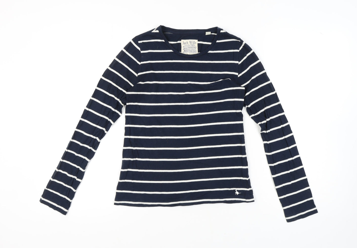 Jack Wills Women's Blue Striped Long Sleeve T-Shirt
