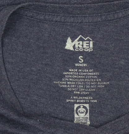 REI Women's Blue Graphic V-Neck T-Shirt - Size S