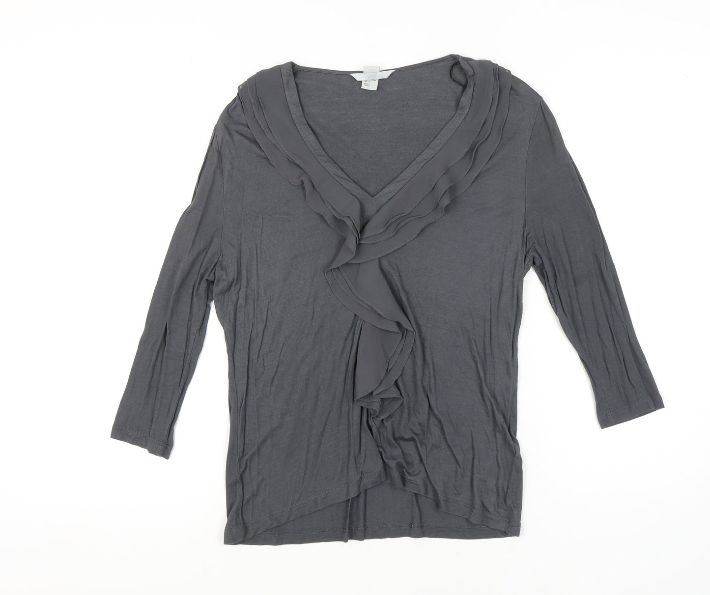 Womens UK Size 12 H&M Grey Basic Blouse
