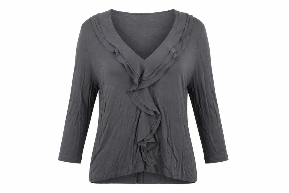Womens UK Size 12 H&M Grey Basic Blouse