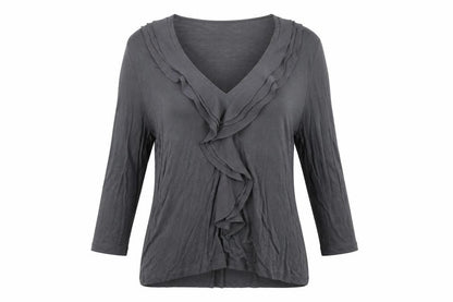 Womens UK Size 12 H&M Grey Basic Blouse