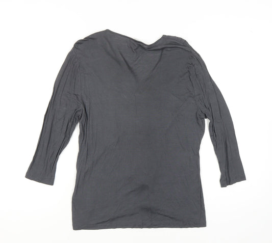 Womens UK Size 12 H&M Grey Basic Blouse