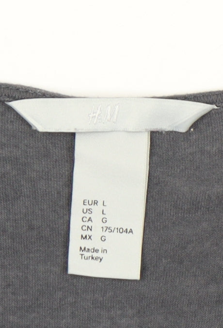 Womens UK Size 12 H&M Grey Basic Blouse