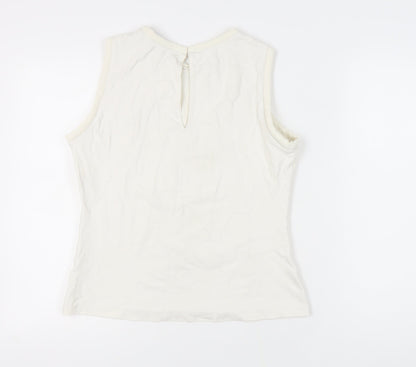 Womens UK Size M Zara Basic White  Top