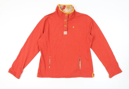 Tayberry Women's Orange Henley Sweatshirt M