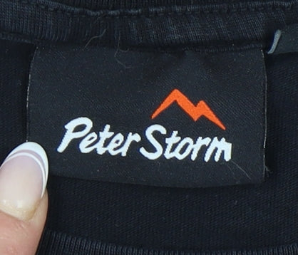Peter Storm Unisex Black Outdoor Graphic T-Shirt L