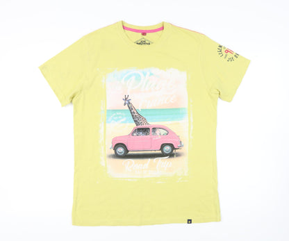 Joe Browns Men's Yellow Graphic Print T-Shirt M