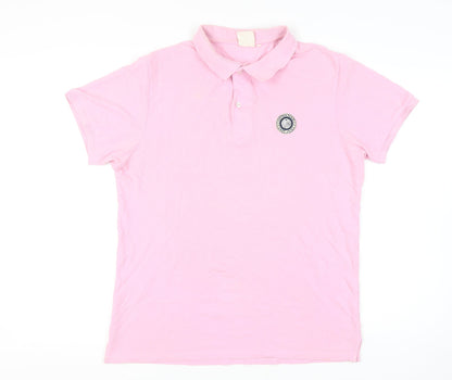 Cotton Farm Men's Pink XL Polo Shirt