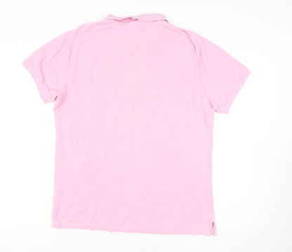 Cotton Farm Men's Pink XL Polo Shirt