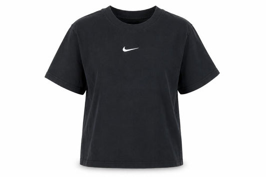 Nike Girls Black XL T-Shirt, Relaxed Fit, 100% Cotton