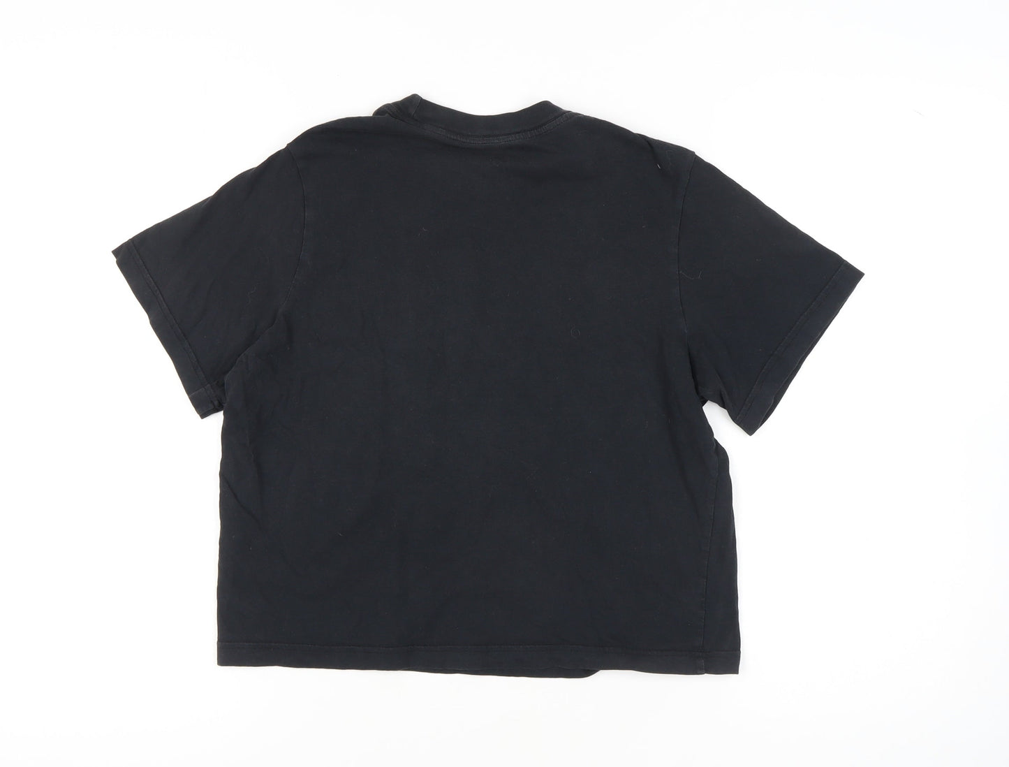 Nike Girls Black XL T-Shirt, Relaxed Fit, 100% Cotton