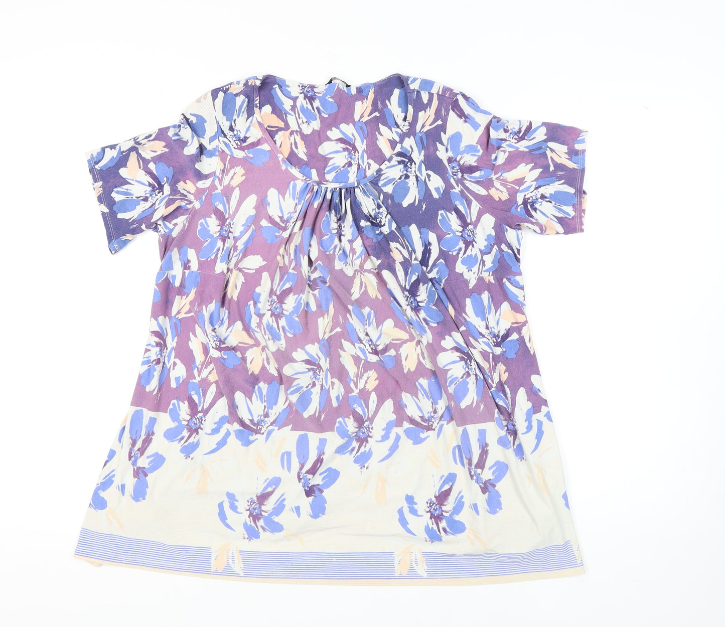 M&Co Women's Multicoloured Floral Top Size 18