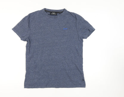 Superdry Men's Blue Crew Neck T-Shirt, Size M