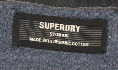 Superdry Men's Blue Crew Neck T-Shirt, Size M