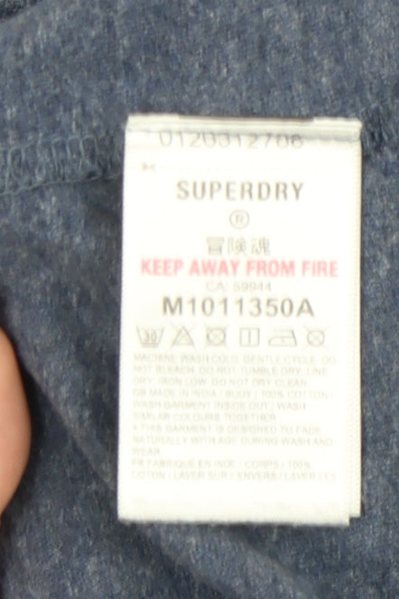 Superdry Men's Blue Crew Neck T-Shirt, Size M