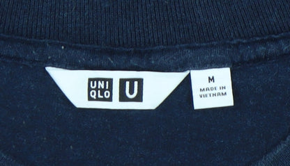 Uniqlo Men’s Blue Cotton Crew Neck Long Sleeve T-Shirt M