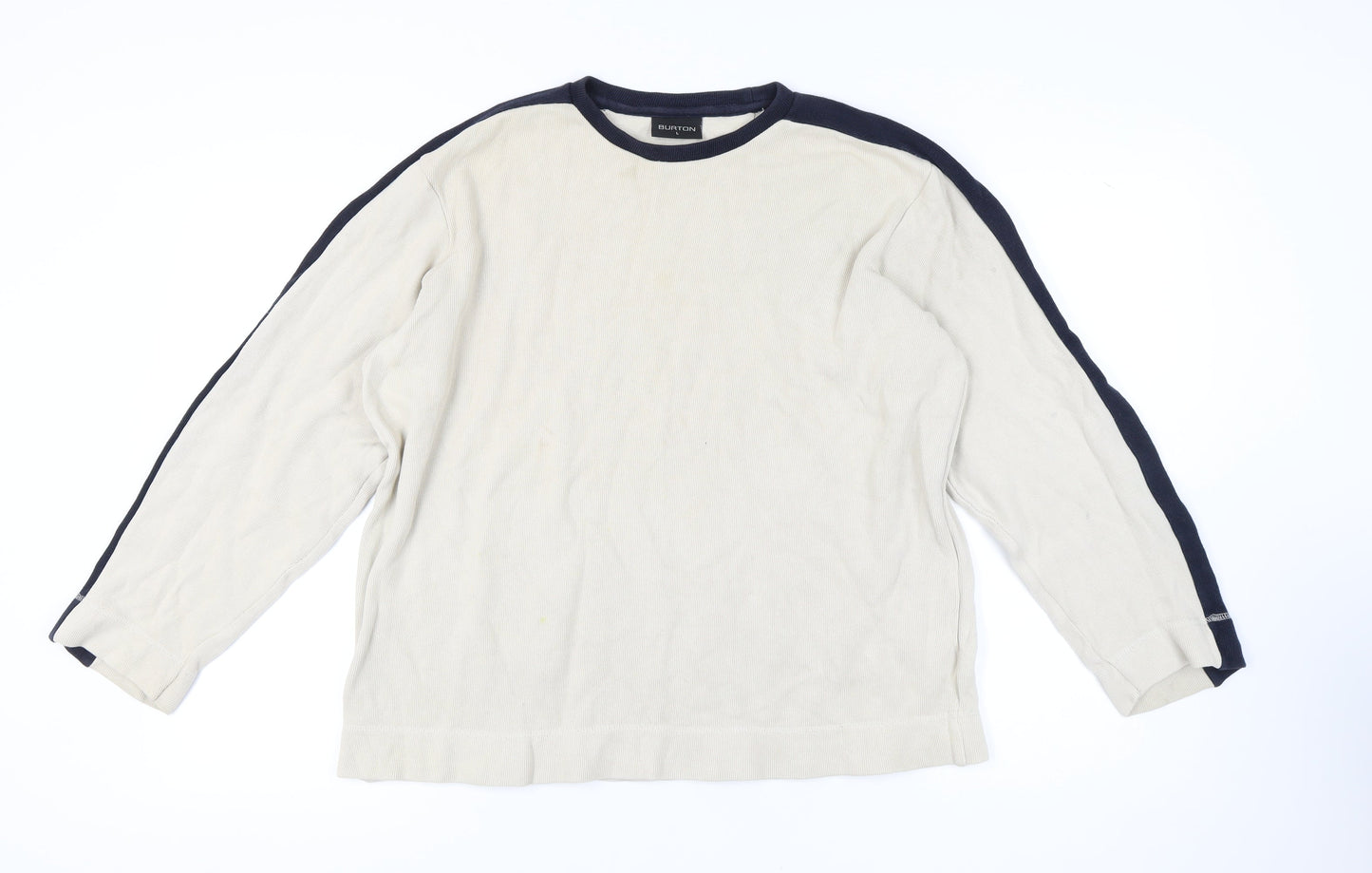 Mens UK Size L Burton Beige Pullover Sweatshirt