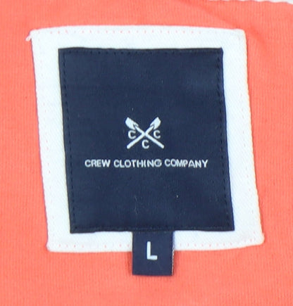 Unisex Adults UK Size L Crew Clothing Company Orange  T-Shirt
