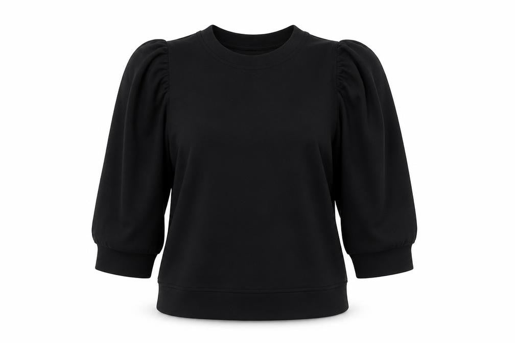 Womens UK Size M Peppercorn Black Basic T-Shirt