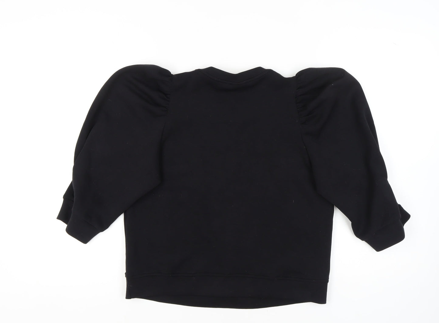 Womens UK Size M Peppercorn Black Basic T-Shirt