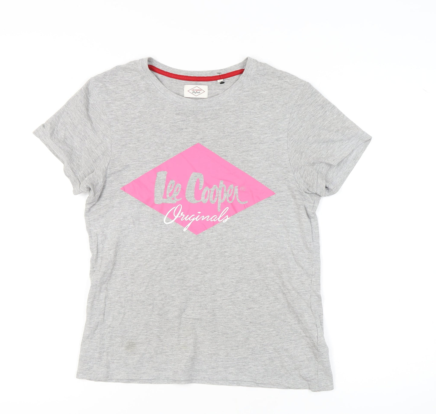 Womens UK Size 8 Lee Cooper Grey  T-Shirt