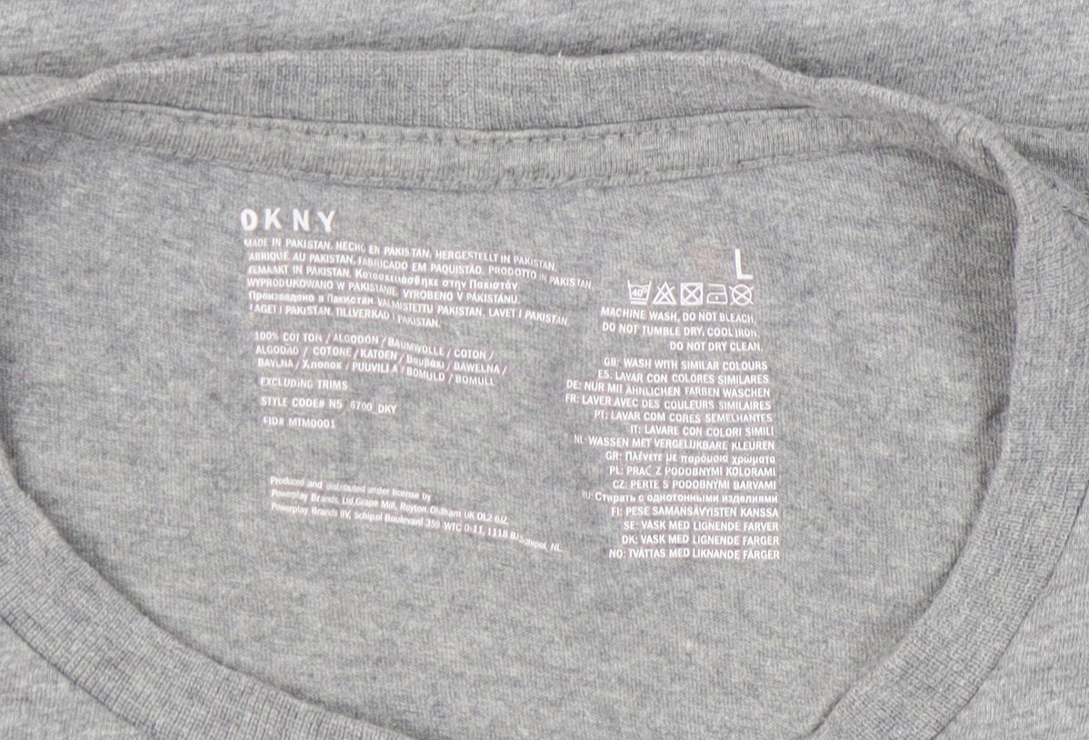Mens UK Size L DKNY Grey  T-Shirt