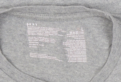 Mens UK Size L DKNY Grey  T-Shirt