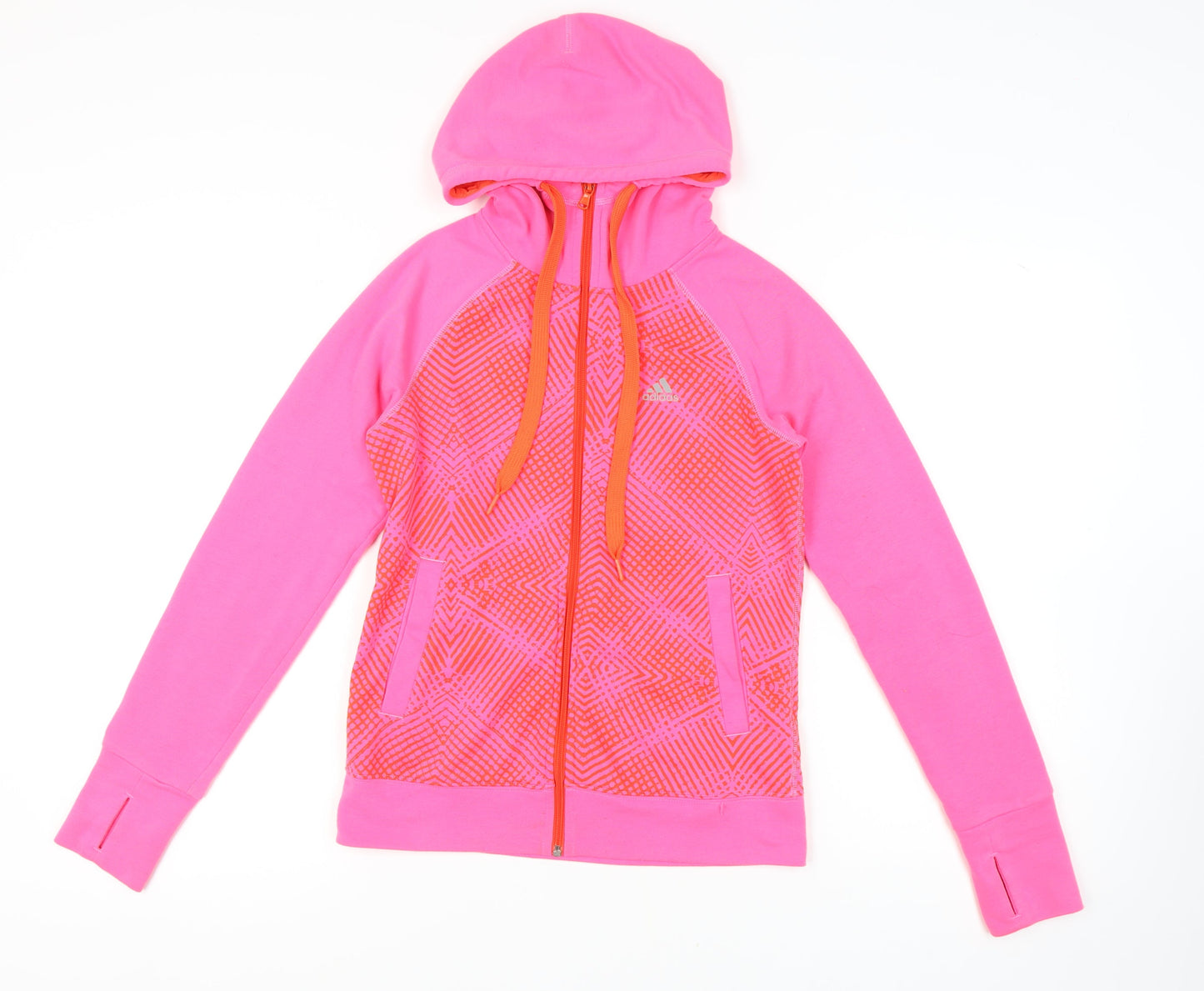 Adidas Pink Women's Full Zip Hoodie, Size L