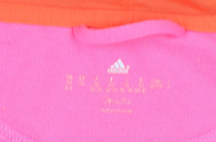 Adidas Pink Women's Full Zip Hoodie, Size L