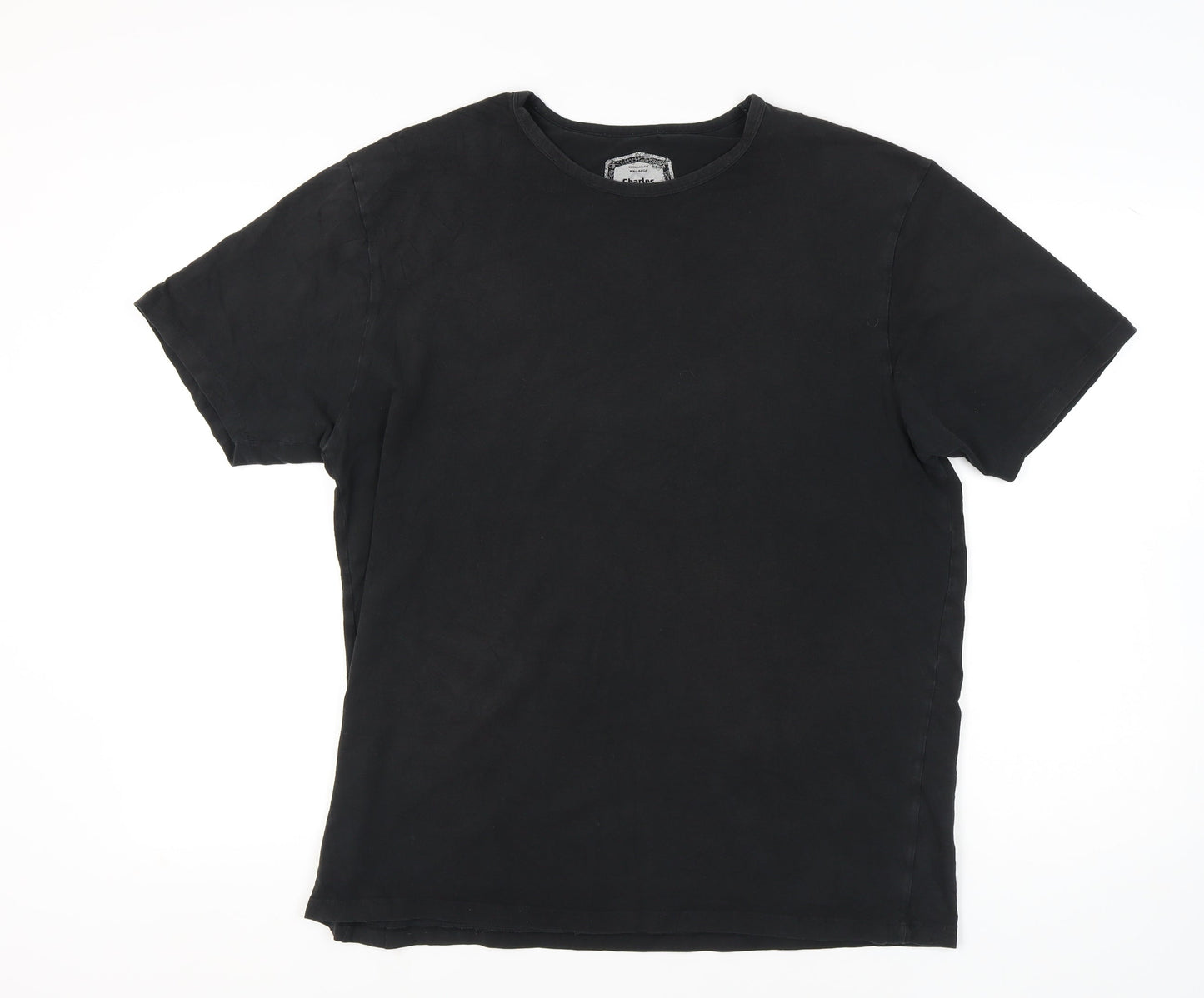 Mens UK Size 2XL Charles Wilson Black  T-Shirt