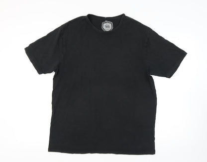Mens UK Size 2XL Charles Wilson Black  T-Shirt