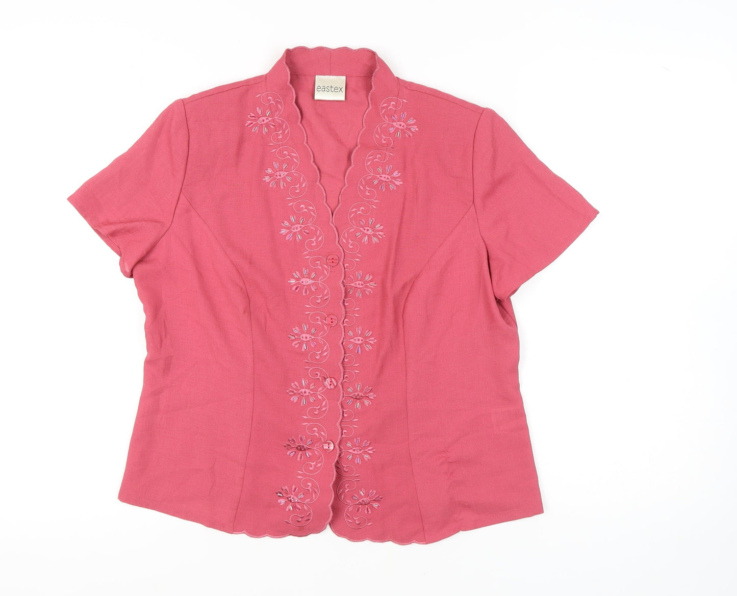 Womens UK Size 12 Eastex Pink  Blouse