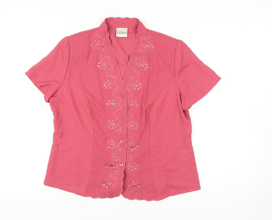 Womens UK Size 12 Eastex Pink  Blouse