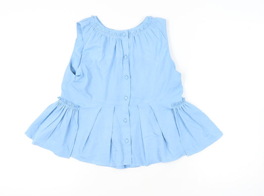 Womens UK Size 10 ASOS Blue Basic Blouse