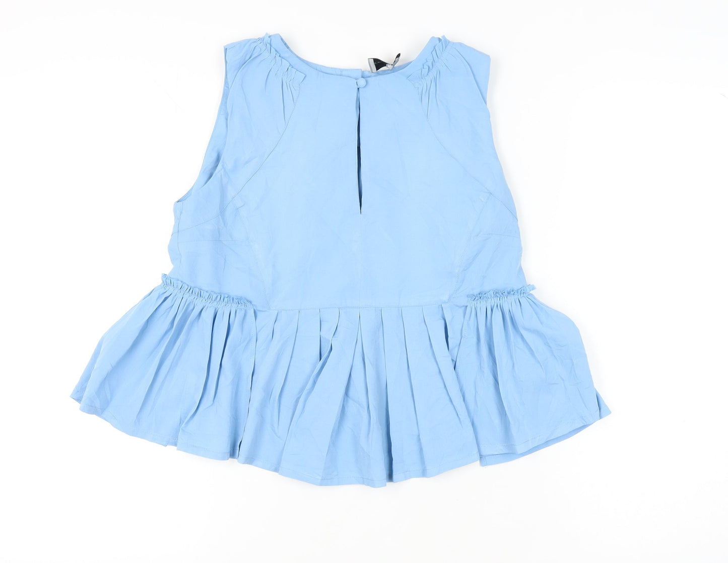 Womens UK Size 10 ASOS Blue Basic Blouse